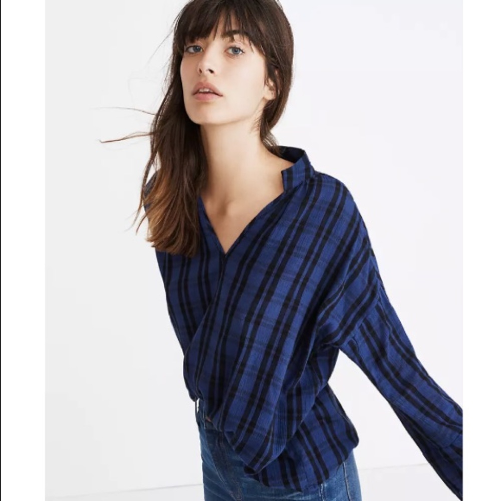 Madewell Highroad Popover Shirt in Chelton Plaid